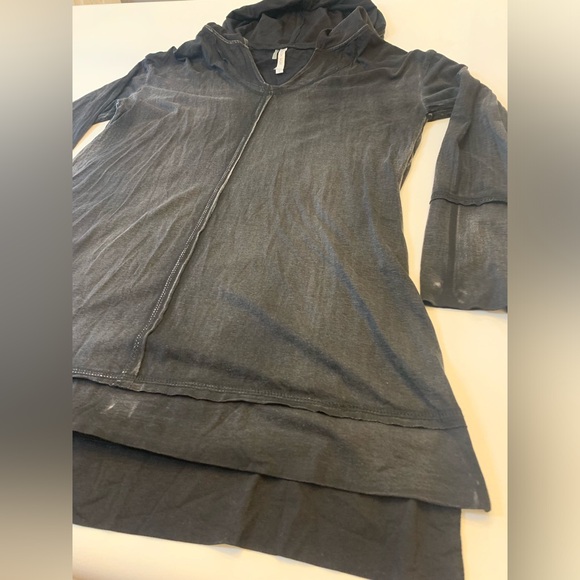 Anthropologie Mur Mur tunic top, black charcoal with side slits, wmns small (R) - Picture 6 of 7